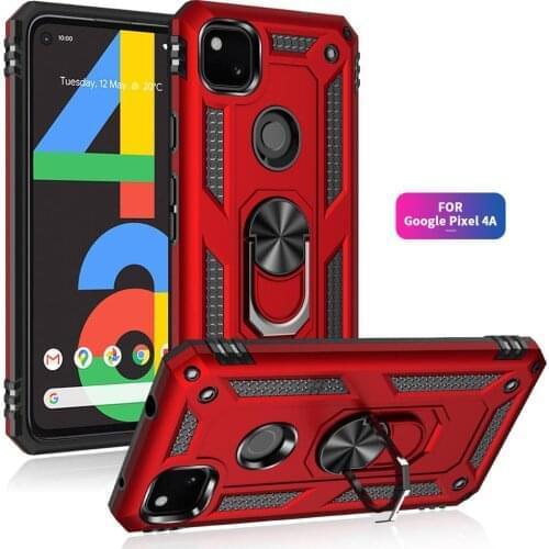 For Google Pixel 4A 5 4 XL 3A XLCase Luxury Car Magnetic Ring Armor Phone Case for Google Pixel 4A 5G Stand Holder Back Cover