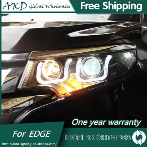 Headlights For Car Ford EDGE 2012-2014 DRL Daytime Running Lights Head Lamp LED Bi Xenon Bulb Fog Lights Tuning Car Accessories