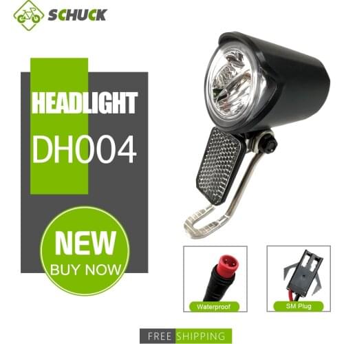 Electrical Bicycle DH004 Front Light Headlight SM/Waterproof Plug 6V/12V/24V/36V/48V/60V For Electrical Bike Conversion Kit