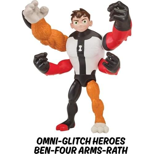 Ben 10 Omnı-Glıtch Heroes I-Four Arms - Rath Figure Toy Action Figures DIY Assembling Building Block Figures Gift With Major