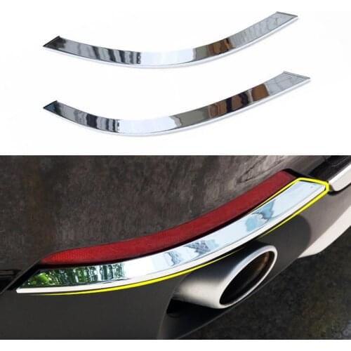 JEAZEA 2pcs ABS Chrome Plated Rear Tail Fog Light Lamp Styling Cover Trim Protective Decor For BMW X5 2014 2015