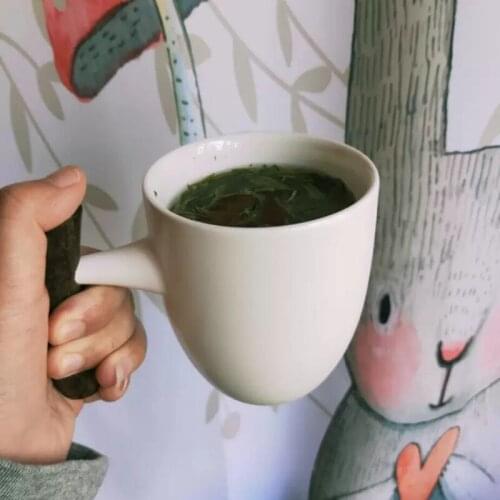 Ceramic Mug Japanese Style Large Capacity Mugs With Lid Spoon Office Home Couple Water Cups Oatmeal Breakfast Coffee Cup