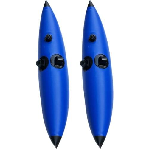 Pack 2 Blue PVC Kayak Canoe Inflatable Outrigger, Fishing Boat SUP Standing Stabilizer Kit Gear Equipment - Premium & Durable