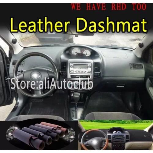 Leather Dashmat Dashboard Cover Dash Mats Carpet Custom Car Styling Accessories for toyota vios 2002 2003 2004 2005 2006 2007