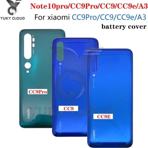For Xiaomi Mi cc9 pro Battery Cover Rear Door Housing Case with adhesive cc9 cc9e mi9 back glass For xiaomi mi A3 battery cover
