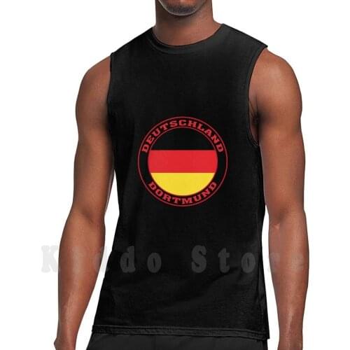 Germany Flag Deutschland Tank Tops Vest 100% Cotton City Map Germany Germany Travel Travel Skyline Landmark