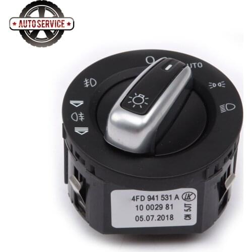 New 4FD 941 531 A Car Chrome Auto Part Headlight Fog Light Control Switch For Audi A6 S6 Q7 RS6 4F1 941 531 D 4F1 941 531 E 5PR