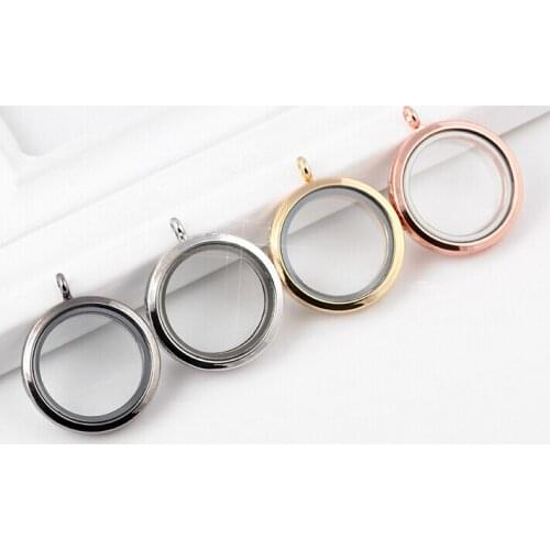 Wholesale 10PCS/lot 30MM Plain Round Glass Magnetic Memory Floating Locket Pendant