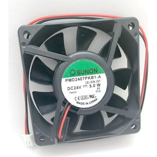 Original SUNON PMD2407PKB1-A DC 24V 5.0W 2-wires 7020 7CM Inverter Cooling Fan