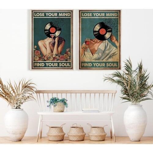 Lose Your Mind Find Your Soul Quote Poster And Prints Music Wall Art Modern Canvas Painting Pictures For Living Room Home Decor