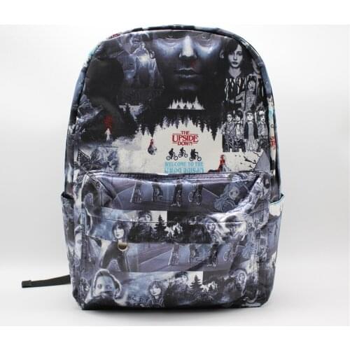 Anime Stranger Things Casual Backpack Canvas Packsack Mochila Schoolbag High Quality Teenger Unisex Student Travel Laptop Bag
