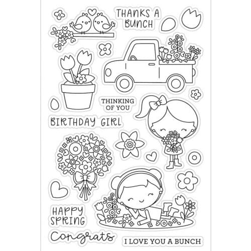 Birthday girl Transparent clear stamp for DIY Scrapbooking/Card Making/Kids Christmas Fun Decoration Supplies