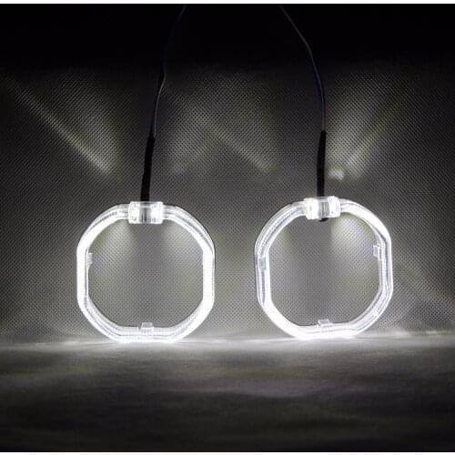 LED Car Headlights Angel Eyes SMD Crystal Light DRL For Car Headlights Projector Fog Lamp Motorcycle Lights - 2PCS