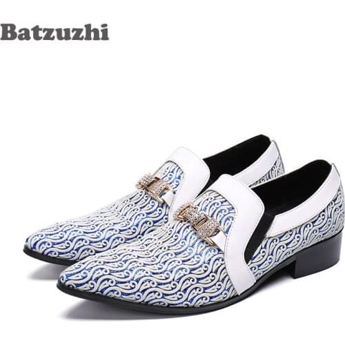 Batzuzhi Italy Style Shoes Men Pointed Toe Designers Dress Shoes Men Luxury Formal Shoes Men Leather Sapato Masculino