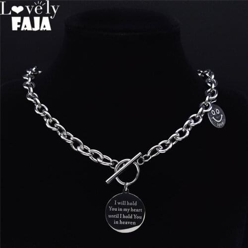 Hip Hop Love Stainless Steel Letter Choker Necklace for Women/Men Silver Color Round Chain Necklaces Jewelry collar NXH90S03
