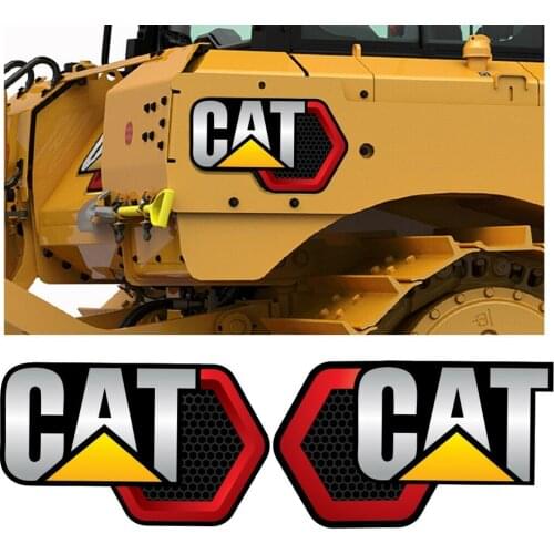 JuYouHui Exterior Accessories Decal Cool for 2x LARGE ESCAVATOR CATERPILLAR STICKERS CAT HUGE Van Offroad RV A4 Q3 Deco Meterial
