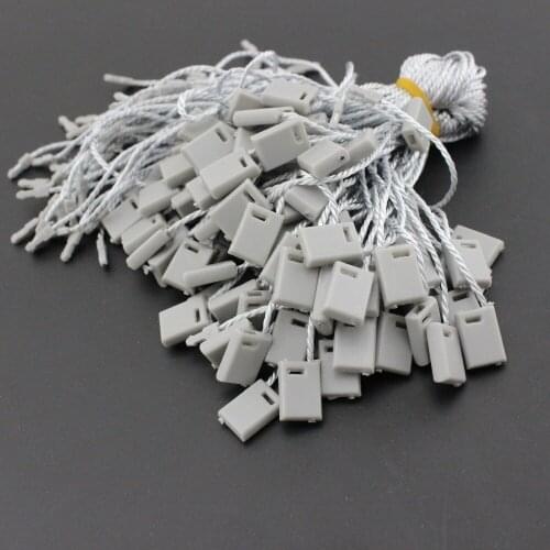 High quality grey hang tag string 100 Pieces/Lot hang tag strings cord for garment stringing price hangtag or seal tag