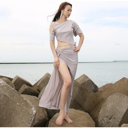 Belly Dance Clothes Elegent Class Wear 2019 new style Irregular Top & Short Skirt Bellydancer Costume for women