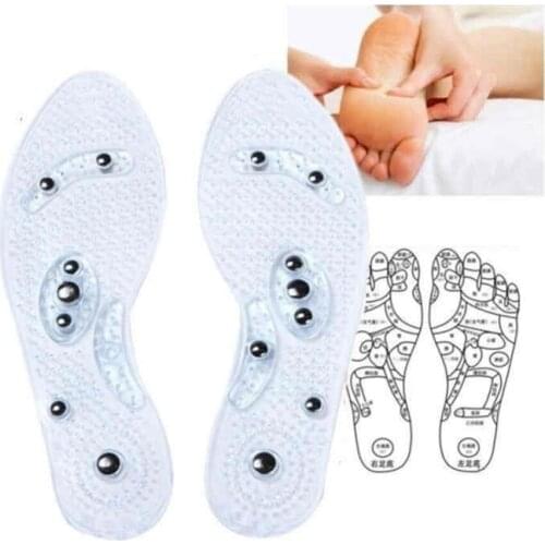1 Pair Magnetic Therapy Slimming Insoles Foot Patch Cushion Shoe Insole Gel Pad Acupressure Slimming Insoles Foot Care Insert