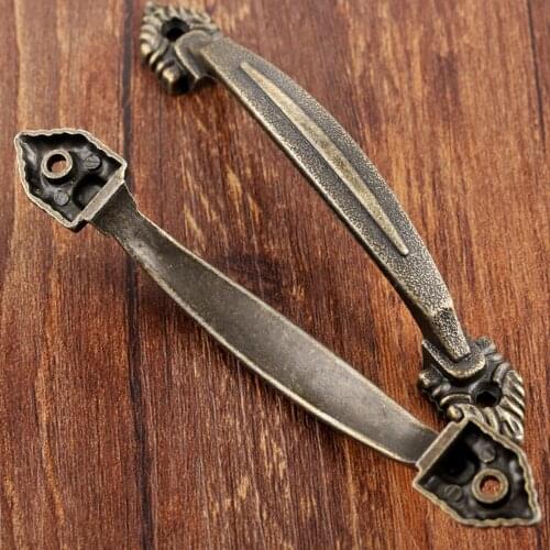 1pc 98mm Drawer Door Cupboard Kitchen Handle Pull Wood Box Knobs Antique Furniture Handles Cabinet Knobs and Handles with Screw