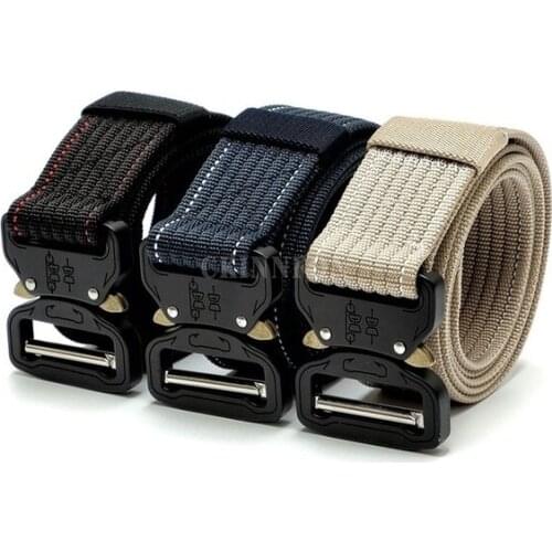 50Pcs/Lot Metal Buckle Tactical Gear Heavy Duty Belt Nylon Swat Molle Padded Patrol Waist Belt Tactical Hunting Accessories