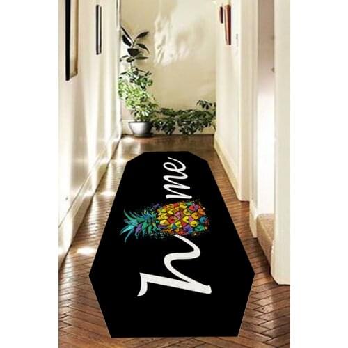 Ananas Desenli Sekizgen Halı (Makinada Yıkanabilir Kaymaz Deri Taban) - CP565