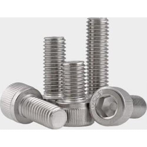 25Pcs M6 Allen Screws 304 Stainless Steel Hex Socke Screw Knurled Bolts Cap Head Bolt Cup Machine Thread Nails 40mm-75mm