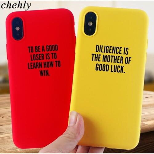 Phone Case for iPhone 6s 7 8 11 Plus Pro X XS Max XR Personality Words Cases Soft Silicone Fitted TPU Back Accessories Covers