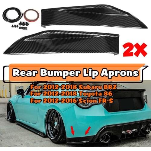 Black/Carbon STi TS Style Car Rear Side Bumper Lip Aprons Diffuser Splitter Canard For Subaru BRZ For Toyota 86 For Scion FR-S