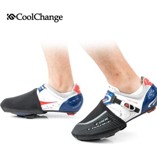 CoolChange Bicycle Shoes Cover Winter Thermal Elastic Bike Shoe Protector Boot Cover Windproof Half Palm Warmer Bike Equipment