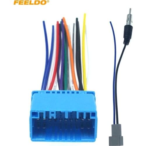 FEELDO 5Set Car Audio Stereo Head Unit Harness With Radio Antenna Adapter Cable For Honda/Acura/Mazda/Suzuki #MX1577