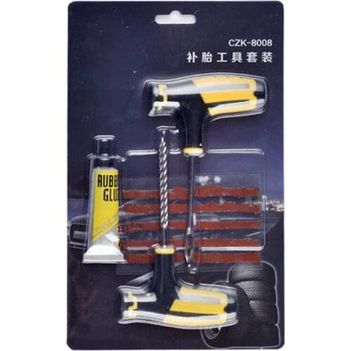 Puncture Repair Kit Tire Repair Kit Car Tire Repair Kit Studding Car Repair Tool Set Auto Bike Puncture Repair Kit for Garage
