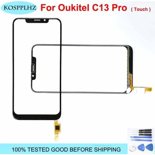 KOSPPLHZ Black 6.18 inch For OUKITEL C13 PRO Touch Screen Digitizer Glass Panel Sensor Repair Part C13PRO C 13 +tools