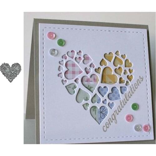 Kind of Love Heart Shape Metal Cutting Dies Craft Scrapbooking Handmade Knife Mould Blade Punch Stencils Template Model Decor