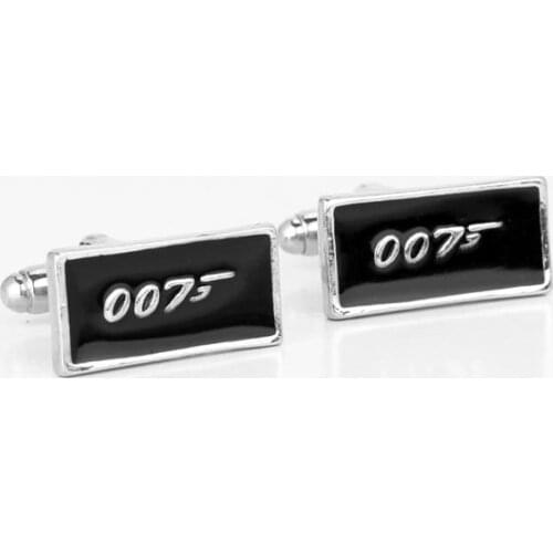 MQCHUN 007 James Bond Spectre Logo Cufflinks Enamel Metal Cuff Links For Men Wedding Party Gift Movie Jewelry High Quality