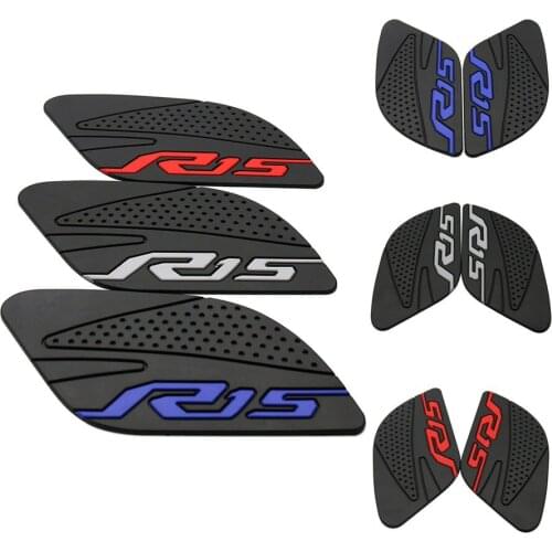 Motorcycle Tank Pad Sticker For Yamaha YZF R15 2017 2018 2019 Side Gas Knee Grips Traction 3M Decal 17 18 19 Anti slip Protector