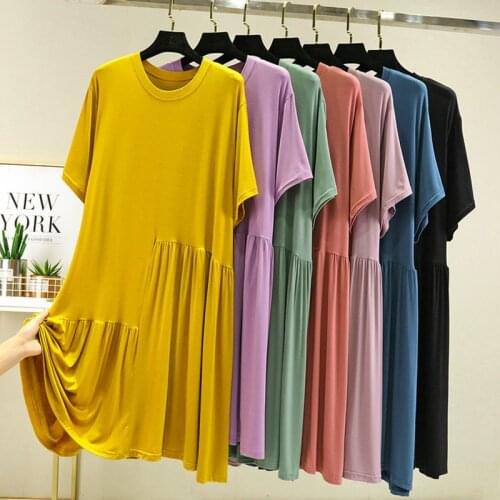 Sweet Princess Nightdress New Short Sleeve Summer Sleepwear Women Nightgowns Modal Cotton Female Nightshirt Loose Homewear