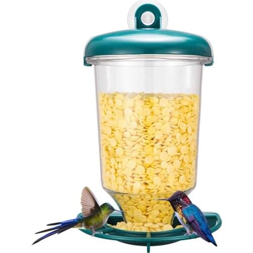 Window Bird Feeder With Strong Suction Cup, Removable Hanging Wild Bird Feeder Watch Wild Backyard Birds From Your House-ABUX