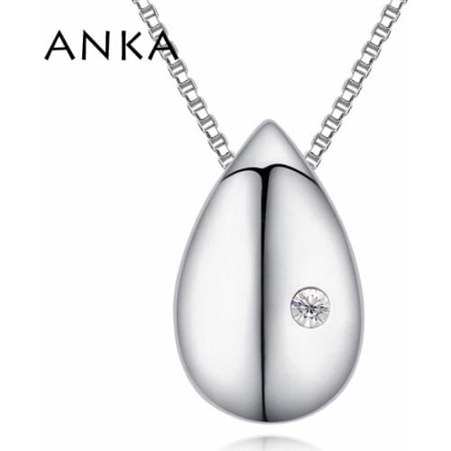 ANKA water drop novelty fashion crystal pendant necklaces for women wedding zircon czech necklace jewelry gifts #125207
