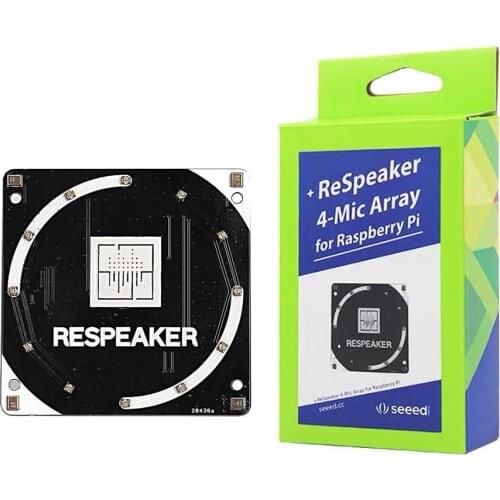 Raspberry Pi ReSpeaker 4-Mic Array Microphones Array AI Voice Quad-microphone Expansion Board For Raspberry Pi 4B 3B Zero