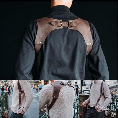 Medieval Renaissance Waist Ring Belt Costume Accessory Parts For Adult Men Viking Knight Pirate Cosplay Leather WaistBand Buckle