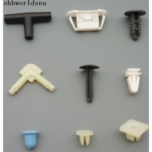 Shhworldsea 500pcs auto fasteners door trim retainer elbow headlight grille retaining clip gross connector weatherstrip retainer