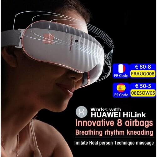 HUAWEI HiLink Smart Electric Eye Massager eye beauty devices Heating Eye Massager Glasses Fatigue Pouch & Wrinkle massage beauty
