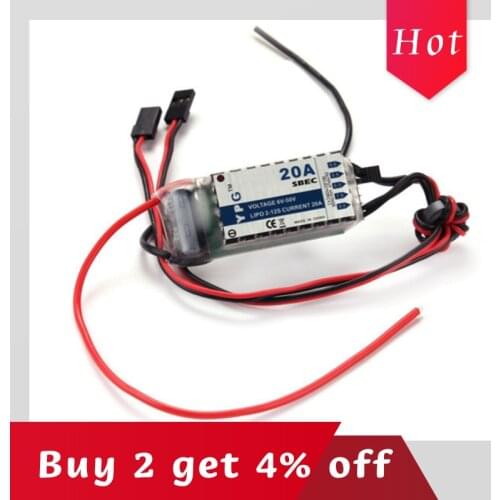 YPG 20A HV SBEC for RC Model Airplane No Programming Required Model Remote Control Toy YPG Series 20A SBEC Brushless ESC