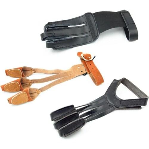 3 Finger Glove Arrow Finger Tab Protector for Recurve Bow Tradition Bow American Hunting Bow Cow Leather
