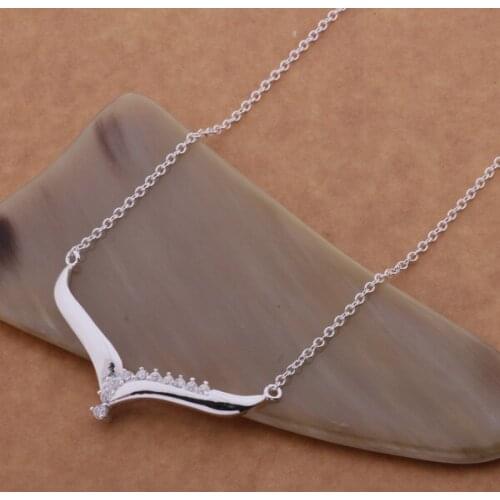 AN569 Wholesale silver plated Necklaces for women silver 925 jewelry fashion jewelry pendant /blnakcua awjajnqa