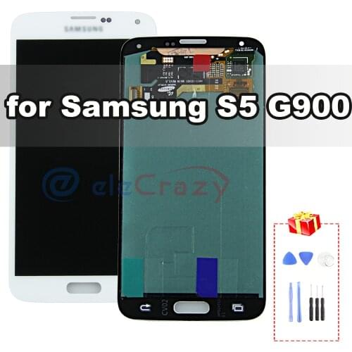 For Original Samsung Galaxy S5 i9600 LCD G900 G900F G900M G900H Display Touch Screen Digitizer Assembly Replacement NO Dead Pixe
