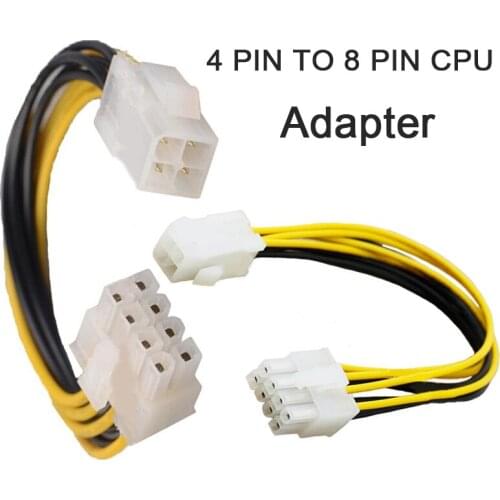 1pcs High Quality 4-Pin To 8-Pin ATX Motherboard CPU Power Supply Adapter Converter Cable