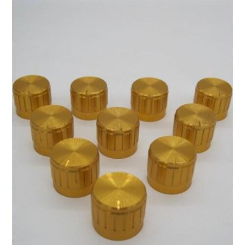 10pcs Volume Control Rotary Knobs black For 6mm Dia. Knurled Shaft Potentiometer Audio amplifier knob switch Size: 21MM x 17MM