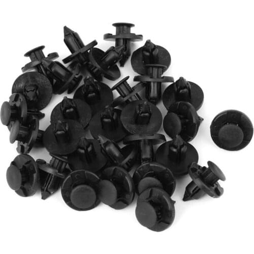 30 pieces Plastic Parts 8 mm Black Hole Bumper Rivet Clip Closure